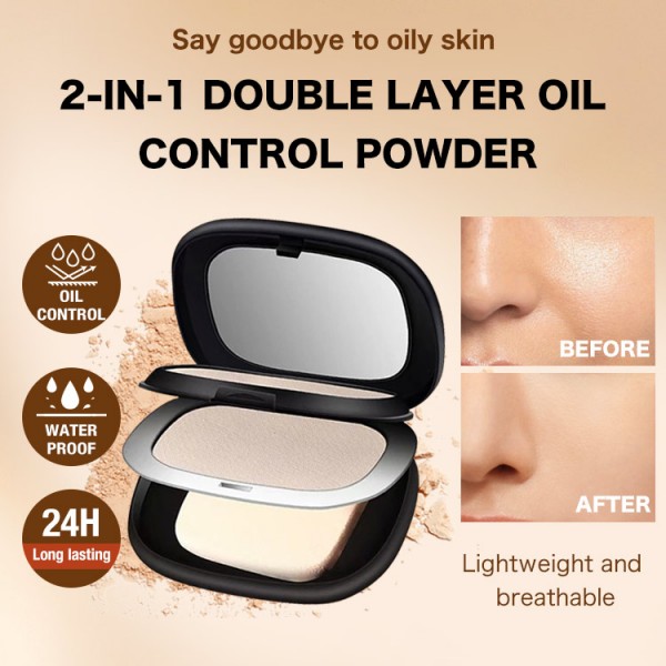 2-in-1 Oil Control Powder Waterproof and..