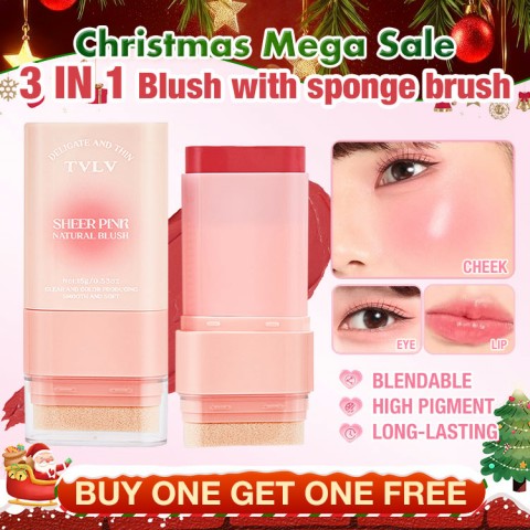 3 IN 1 Blush with sponge brush