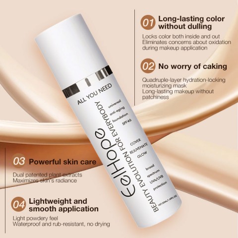 Concealer and anti-aging liquid foundation