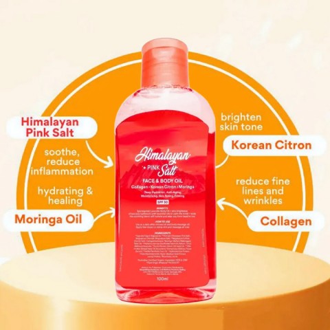 Himalayan Pink Salt Face and Body Oil with SPF 30