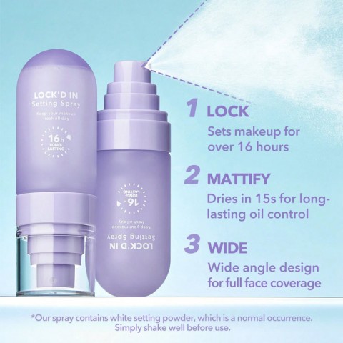 Long-lasting oil-control setting spray