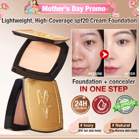 Lightweight, High-Coverage spf20 Cream Foundation