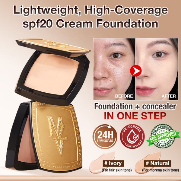 Lightweight, High-Coverage spf20 Cream F..