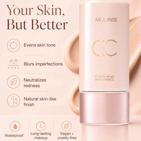 Color-correcting tinted serum