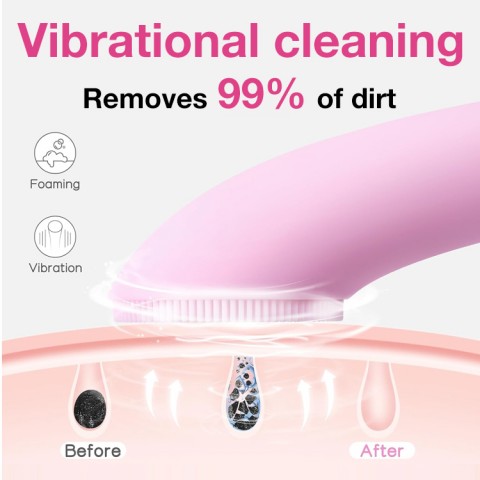 Heatable Vibrating Face Scrubber with Massage