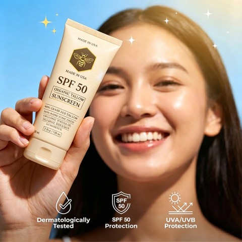 Organic Tallow Sunscreen SPF50