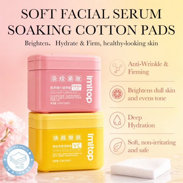 Soft Facial Serum Soaking Cotton Pads..