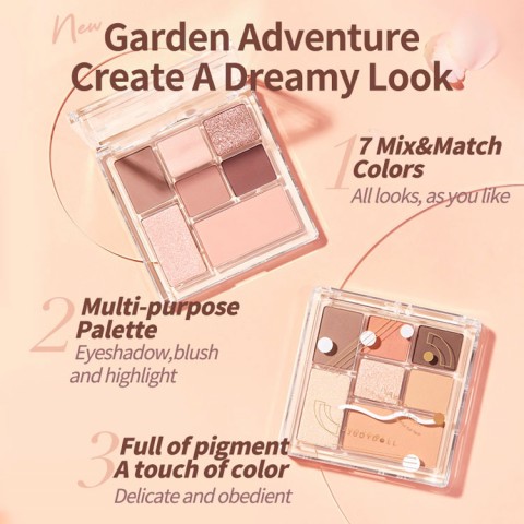 All-in-one Palette Eyeshadow Blusher Hightlight Contour - Korean drama heroine same style