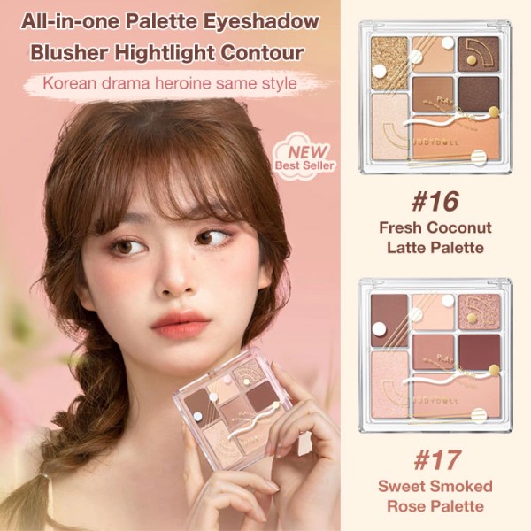 All-in-one Palette Eyeshadow Blusher Hig..