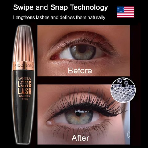 4D Waterproof Silk Fiber Thick Lengthening Mascara