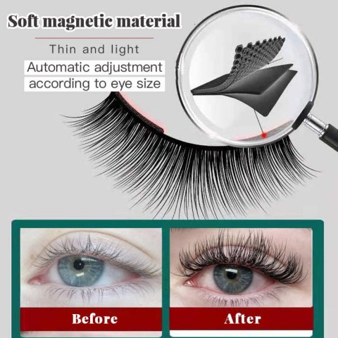Magnetic Eyelashes and Eyeliner Kit. 3/5 Pairs Reusable