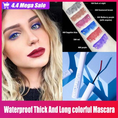 Waterproof thick and long colorful mascara
