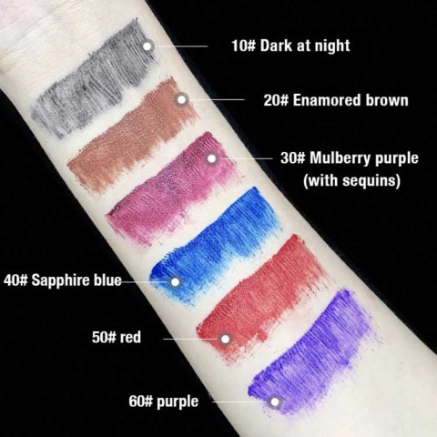 Waterproof thick and long colorful mascara