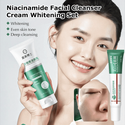 Japan Niacinamide Facial Cleanser Cream Whitening Set