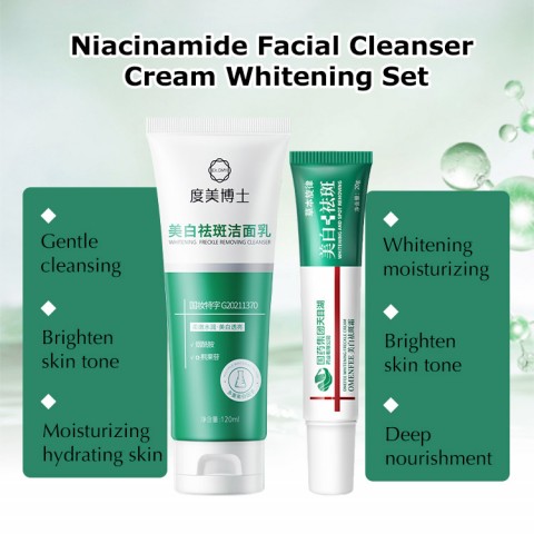 Japan Niacinamide Facial Cleanser Cream Whitening Set