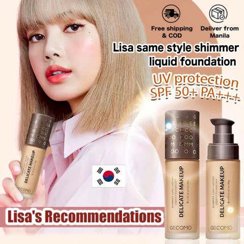 Lisa Same Shimmer Liquid Foundation - Long-lasting Coverage Moisturizing, SPF50+ PA+++
