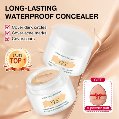 Korea Long-lasting waterproof concealer-Cover dark circles,acne marks,scars-puff as a freebie