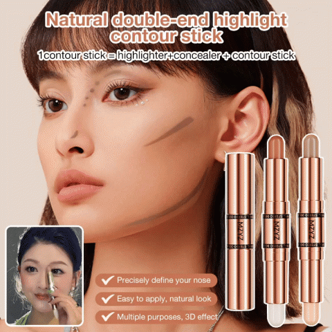 Natural double-end highlight contour stick