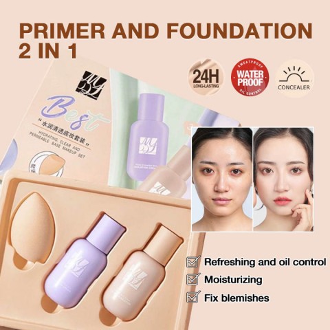 Primer and foundation 2 IN 1-Free beauty sponge