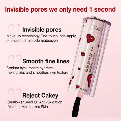 Pore invisible isolation stick