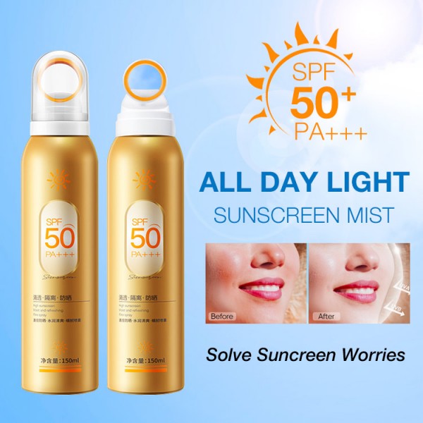 SPF50 sunscreen spray..
