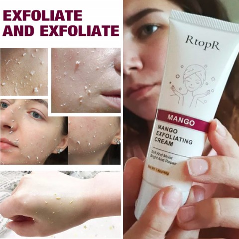 Mango Exfoliating Cream Deep Cleansing Face Exfoliator Scrub - Remover Blackhead
