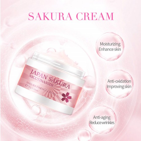 Japan Sakura Extract Face Cream Face Serum Anti-aging Brightening Firming Skin Care Combo