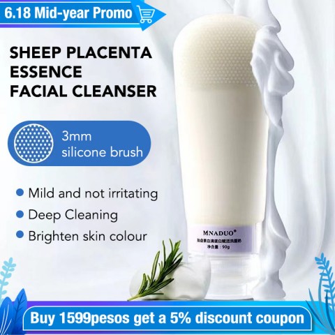 Sheep Placenta Essence Facial Cleanser with Silicone Brush