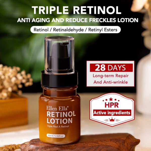 ELLEN ELLA Triple Retinol Anti Aging and Reduce Freckles Lotion