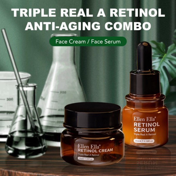 ELLEN ELLA Triple Real A Retinol Anti-aging Face Cream and Serum- Buy 1 take 1