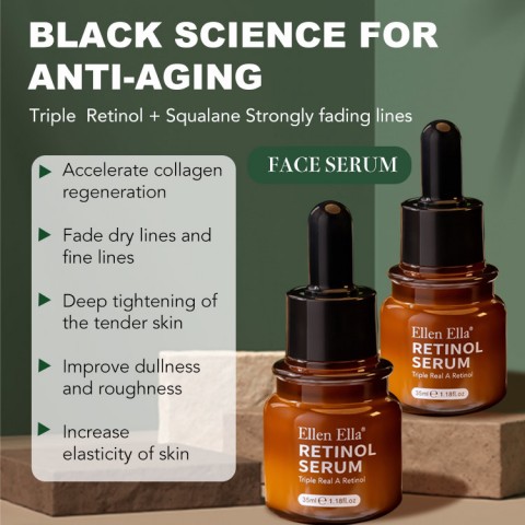 ELLEN ELLA Anti-Aging Triple Retinol Face Cream And Serum-Recommend By Lexydcrz