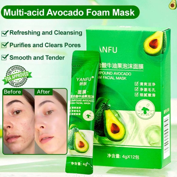 Complex Acid Avocado Cleansing Facial Bubble Mask