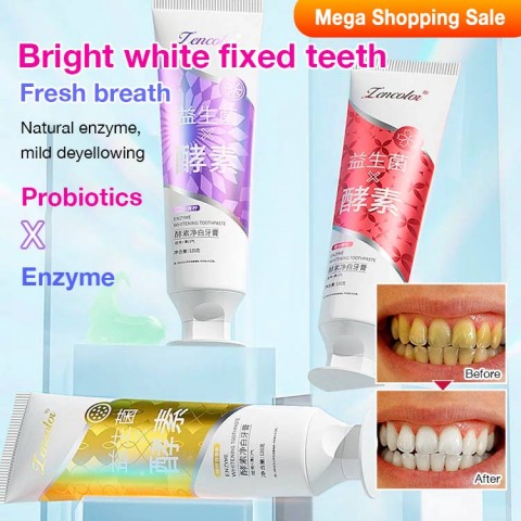 Recommended By Professional Dentists - natural probiotic enzyme toothpaste - remove bad breath, tartar, oral bacteria