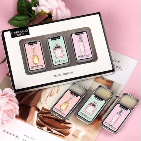  3in1 Classic Sweet Floral Fragrance Solid Balm Set