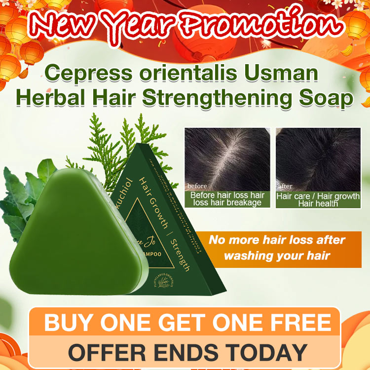 New year promotion to save 200p- Cepress orientalis Usman Herbal Hair Strengthening Soap - For Thinning & Darking, Usma Grass Plant Gray Hair Loss Reverse Products, For Dry and Rough Hair, Solid Conditioner Soap For Men and Women Hair Growth 