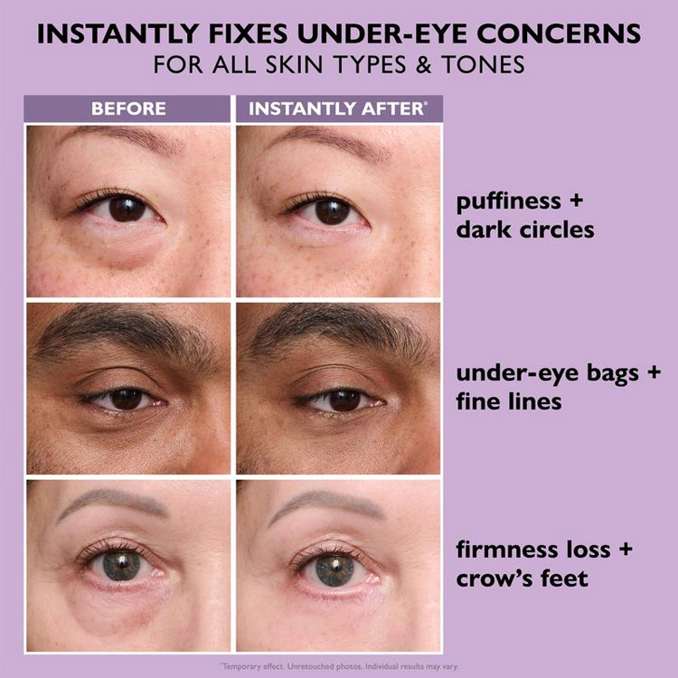 Heroes Day Promotion Free Brush - Instant FirmX Easy Wear Temporary Eye Tightener - Solve puffiness. eye bags. fine lines and crow's feet in minuters