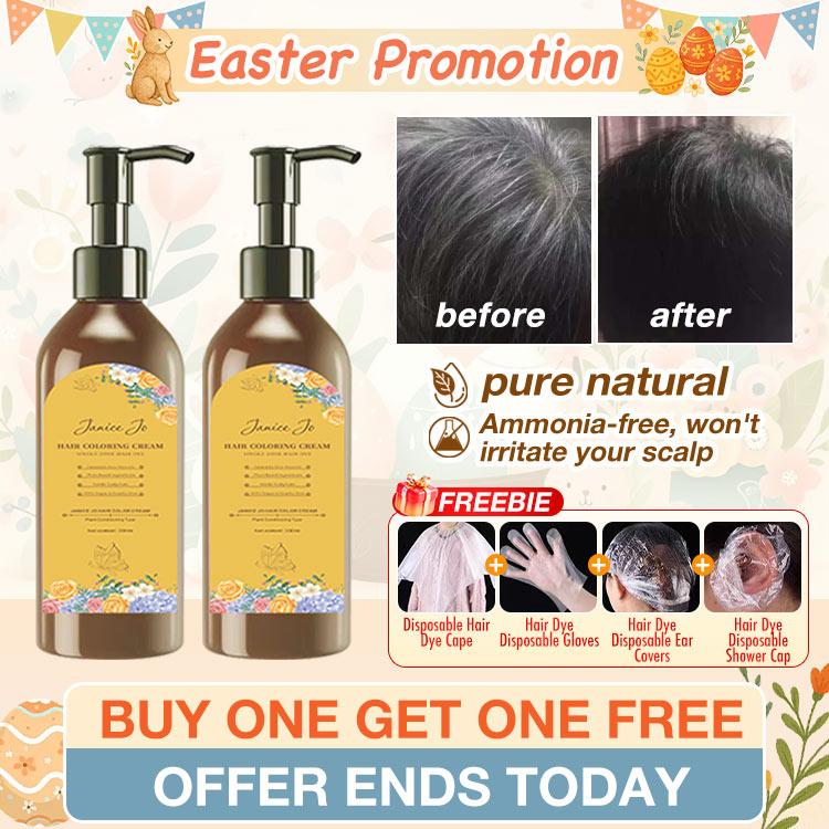 Easter promotion Buy 1 Take 1- Free hair dyeing tools-JaniceJo Ammonia-Free Botanical Hair Coloring Cream - Ammonia Free/No damage to scalp/Not irritating/Protect hair/Enhance hair growth