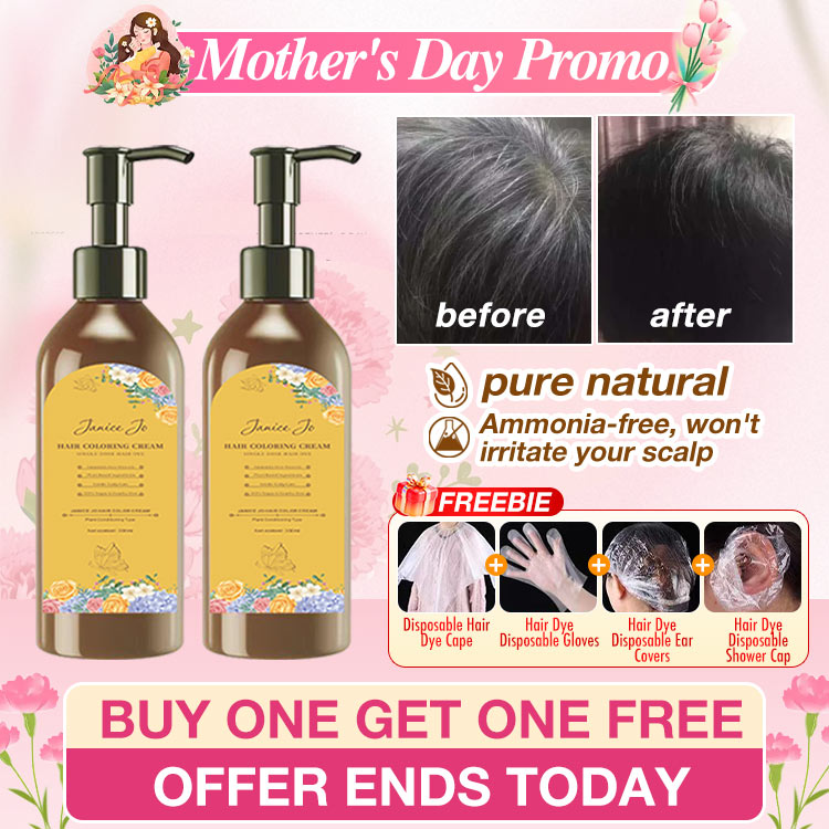Mothers day promo Buy 1 Take 1- Free hair dyeing tools-JaniceJo Ammonia-Free Botanical Hair Coloring Cream - Ammonia Free/No damage to scalp/Not irritating/Protect hair/Enhance hair growth