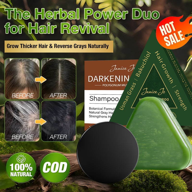 New Year Promotion Buy 1 Take 1 - Herbal Arborvitae Leaf Hair Growth and Darkening Combination - 100% Natural Ingredients/Simple application/Authentic proof