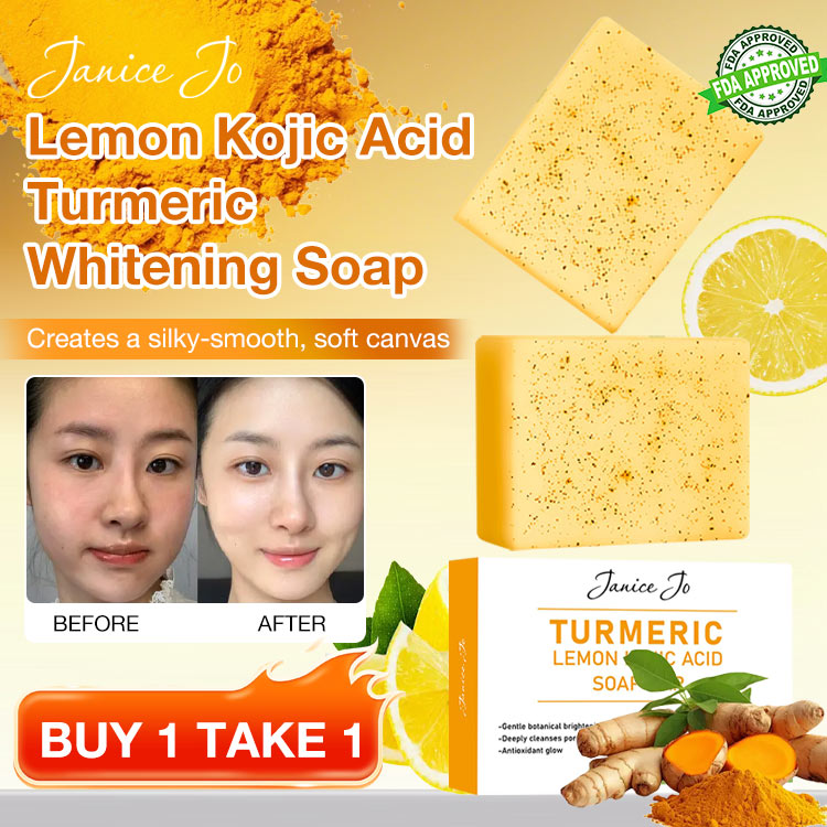 Heroes Day promotion- Add 200P for Second Piece -JaniceJo Lemon Kojic Acid Turmeric Whitening Soap Bar for Face and Body - Get clearer, brighter, healthier-looking skin every wash!