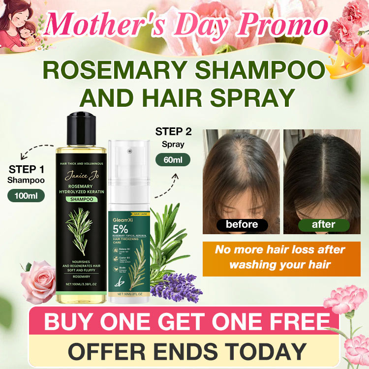 Mothers day promo Buy 1 Take 1 - Rosemary Shampoo and Hair Spray - Boost Hair Growth, Control Oil , Dandruff, Soothe Scalp lritation and Restore Shine