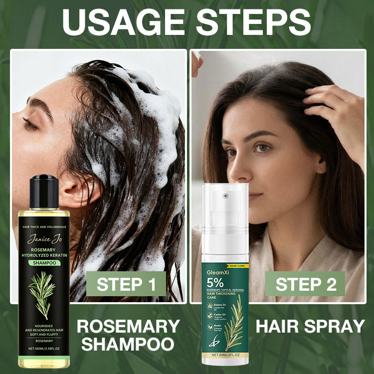 Mothers day promo Buy 1 Take 1 - Rosemary Shampoo and Hair Spray - Boost Hair Growth, Control Oil , Dandruff, Soothe Scalp lritation and Restore Shine