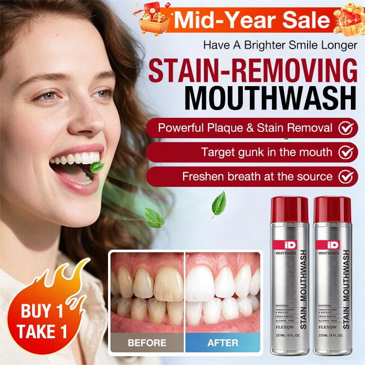 Mid-year promo Buy 1 Take 1 to save 500p– 3 in 1 Stain-Removing Mouthwash -Freshens breath / Removes hidden gunk / Helps maintain white teeth  - Refresh mouth in 30 seconds