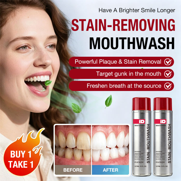 Mothers Day Promotion Buy 1 Take 1 – 3 in 1 Stain-Removing Mouthwash - Fresh mouth/Gunk Removing/Promote Whiter Teeth - Refresh mouth in 30 seconds