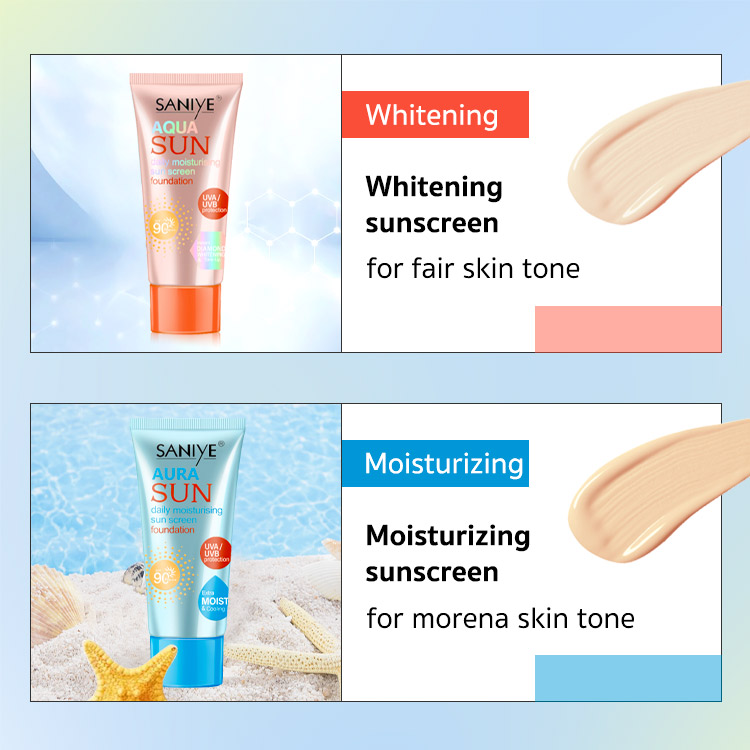  3 in 1 Whitening, BB Cream, Sunscreen sunblock SPF90,PA+++ Conceal dull skin tone, wrinkles, dark spots, pores