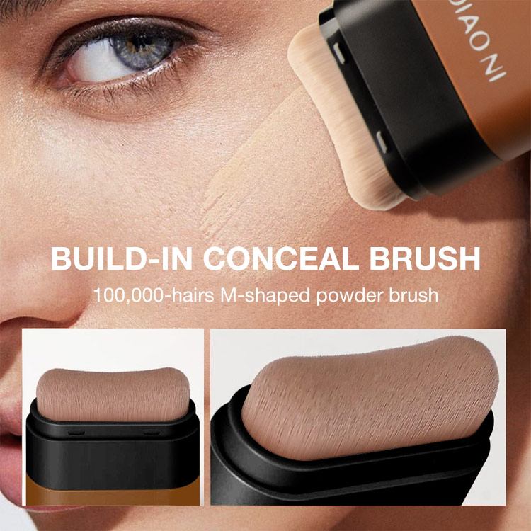 2024 K-beauty No.1 - Second one only 299 - Flawless Eraser Foundation Stick - Powerful concealer/16h makeup lasting/Bulit-in concealer brush - Get Korean flawless and radiant skin easily