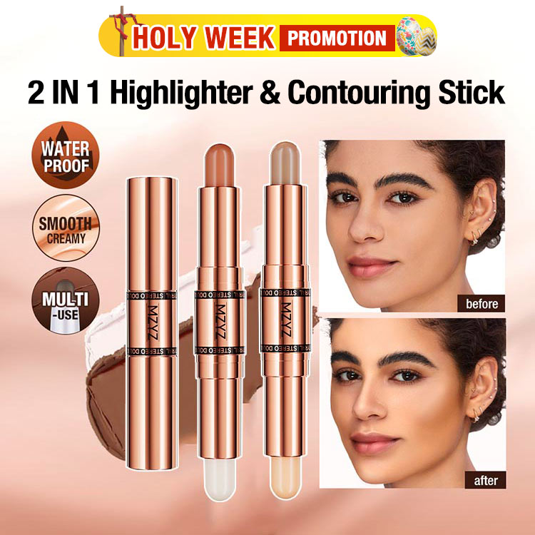 Holy Week Promotion-Buy 1 Take 1 - 2 IN 1 Highlighter & Contour Stick - Easily create a small V face