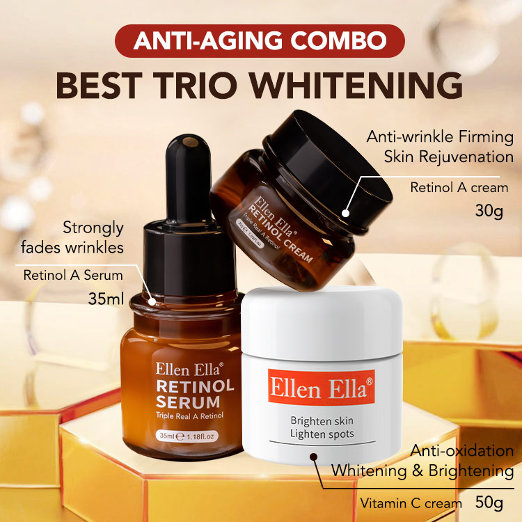 Magic Triple Retinol Anti-aging Morning C Night A Skin Care Set-Remove melasma /wrinkle /dark circles /whitening and brightening