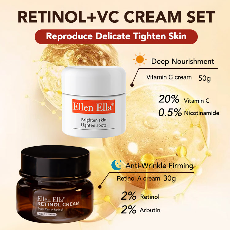 Magic Triple Retinol Anti-aging Morning C Night A Skin Care Set-Remove melasma /wrinkle /dark circles /whitening and brightening