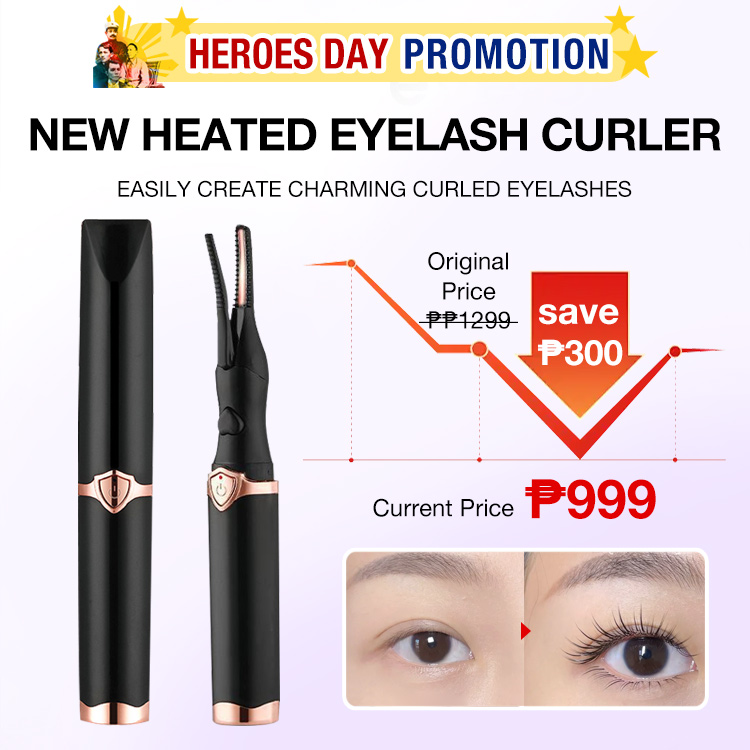 Heroes Day Promotion - to Save 249P Now - New heated eyelash curler-Discover the secrets of Korean beauty - A must-have tool for achieving beautifully curled lashes effortlessly